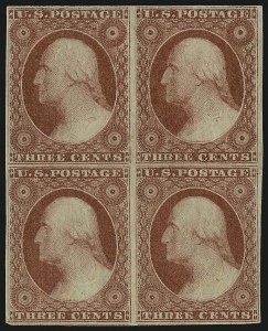Sale 1017, Lot 230, 3c 1851-56, Brownish Carmine, Unused (Scott 11-11A)