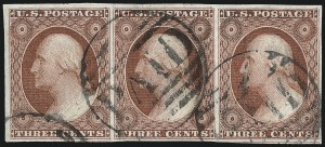 Sale 1017, Lot 261, 3c 1851-56, Brownish Carmine (Scott 11-11A)
