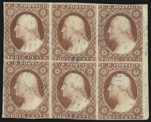 Sale 1017, Lot 264, 3c 1851-56, Brownish Carmine (Scott 11-11A)