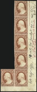 Sale 1017, Lot 270, 3c 1851-56, Dull Red, Imprint Copies (Scott 11-11A)