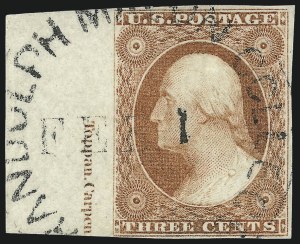 Sale 1017, Lot 273, 3c 1851-56, Dull Red, Imprint Copies (Scott 11-11A)