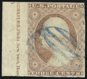 Sale 1017, Lot 276, 3c 1851-56, Dull Red, Imprint Copies (Scott 11-11A)