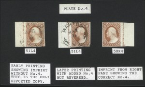 Sale 1017, Lot 287, 3c 1851-56, Dull Red, Imprint Copies (Scott 11-11A)
