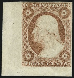 Sale 1017, Lot 300, 3c 1851-56, Dull Red, Corner Margin Copies (Scott 11-11A)