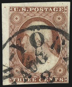 Sale 1017, Lot 351, 3c 1851-56, Dull Red, Corner Margin Copies, Cont. (Scott 11-11A)