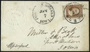 Sale 1017, Lot 371, 3c 1851-56, Dull Red, Corner Margin Copies, Cont. (Scott 11-11A)