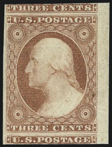 Sale 1017, Lot 377, 3c 1851-56, Dull Red, Sheet-Margin Copies (Scott 11-11A)
