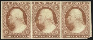 Sale 1017, Lot 425, 3c 1851-56, Claret, Unused (Scott 11-11A)