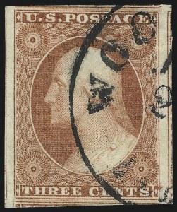 Sale 1017, Lot 468, 3c 1851-56, Claret (Scott 11-11A)