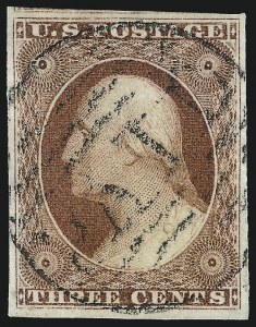 Sale 1017, Lot 470, 3c 1851-56, Claret (Scott 11-11A)