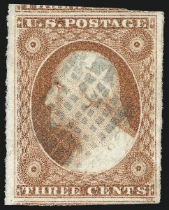Sale 1017, Lot 473, 3c 1851-56, Claret (Scott 11-11A)