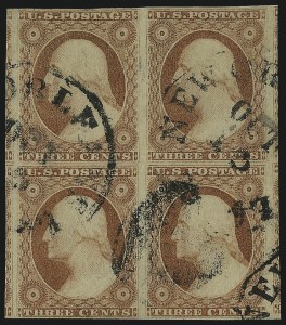 Sale 1017, Lot 475, 3c 1851-56, Claret (Scott 11-11A)