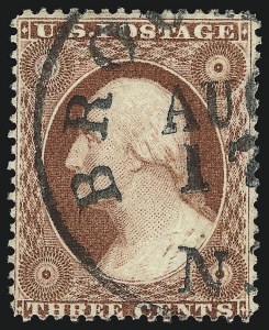 Sale 1017, Lot 489, 3c 1857-60 (Scott 25-26A)