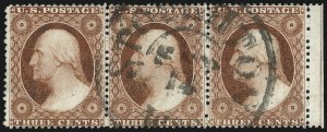 Sale 1017, Lot 492, 3c 1857-60 (Scott 25-26A)