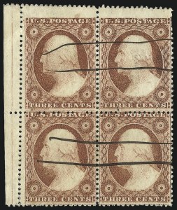 Sale 1017, Lot 493, 3c 1857-60 (Scott 25-26A)