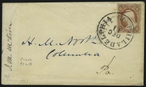 Sale 1017, Lot 502, 3c 1857-60 (Scott 25-26A)