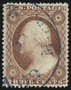 Sale 1017, Lot 513, 3c 1857-60 (Scott 25-26A)