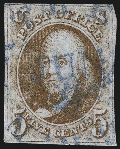 Sale 1017, Lot 57, 5c 1847 Issue (Scott 1-1d)