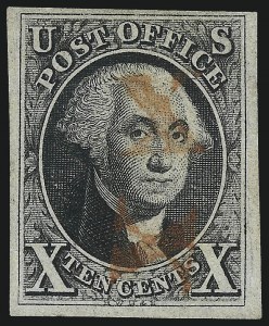 Sale 1017, Lot 62, 10c 1847 Issue (Scott 2)