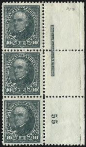 Sale 1017, Lot 657, 1894 Unwatermarked Bureau Issue (Scott 248-263)