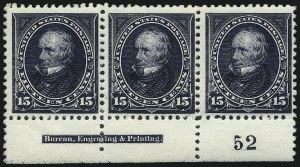 Sale 1017, Lot 659, 1894 Unwatermarked Bureau Issue (Scott 248-263)