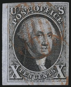 Sale 1017, Lot 68, 10c 1847 Issue (Scott 2)