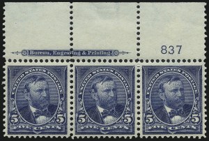 Sale 1017, Lot 700, 1898 Change of Color Bureau Issue (Scott 280-284)