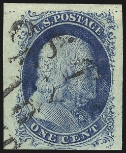 Sale 1017, Lot 90, 1c 1851-56 Issue (Scott 7-9)