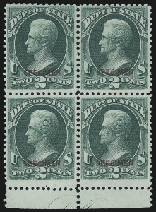 Sale 1017, Lot 989, Official Specimens and Officials Balance (OS)