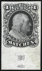 Sale 1019, Lot 1051, Private Die Proprietary, Die Proofs and Trial Color Proofs