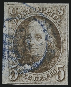 Sale 1019, Lot 311, 5c-10c 1847 Issue (Scott 1-2)
