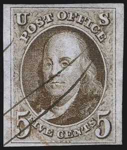 Sale 1019, Lot 312, 5c-10c 1847 Issue (Scott 1-2)