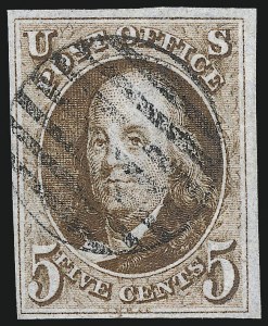 Sale 1019, Lot 318, 5c-10c 1847 Issue (Scott 1-2)