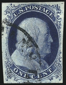 Sale 1019, Lot 330, 1c 1851-56 Issue (Scott 7-9)