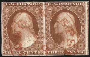 Sale 1019, Lot 343, 3c-12c 1851-56 Issue (Scott 10-17)