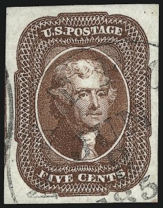 Sale 1019, Lot 348, 3c-12c 1851-56 Issue (Scott 10-17)