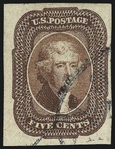 Sale 1019, Lot 349, 3c-12c 1851-56 Issue (Scott 10-17)
