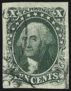 Sale 1019, Lot 353, 3c-12c 1851-56 Issue (Scott 10-17)