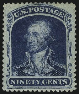 Sale 1019, Lot 386, 10c-90c 1857-60 Issue and 1875 Reprint (Scott 32-47)