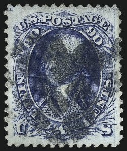 Sale 1019, Lot 422, 1867-68 Grilled Issue (Scott 83-101)