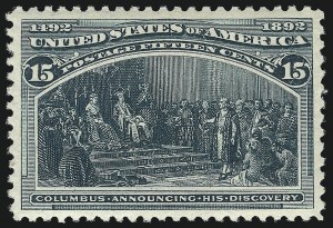 Sale 1019, Lot 549, 1c-50c 1893 Columbian Issue (Scott 230-240)