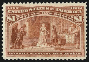 Sale 1019, Lot 560, $1.00-$5.00 1893 Columbian Issue (Scott 241-245)