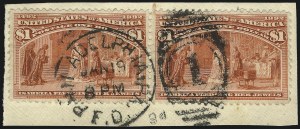 Sale 1019, Lot 564, $1.00-$5.00 1893 Columbian Issue (Scott 241-245)