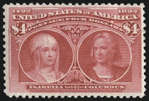 Sale 1019, Lot 573, $1.00-$5.00 1893 Columbian Issue (Scott 241-245)