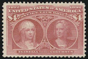 Sale 1019, Lot 574, $1.00-$5.00 1893 Columbian Issue (Scott 241-245)