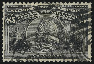 Sale 1019, Lot 576, $1.00-$5.00 1893 Columbian Issue (Scott 241-245)
