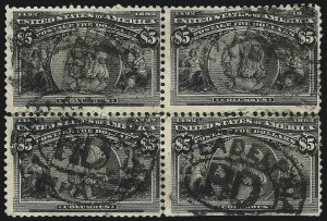 Sale 1019, Lot 577, $1.00-$5.00 1893 Columbian Issue (Scott 241-245)
