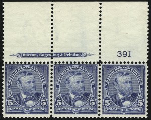 Sale 1019, Lot 614, 1895-97 Watermarked Bureau Issues (Scott 266-283)