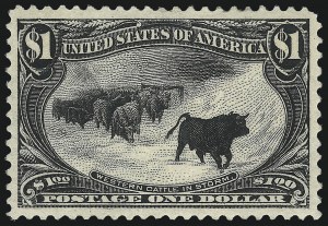 Sale 1019, Lot 645, $1.00-$2.00 1898 Trans-Mississippi Issue (Scott 292-293)