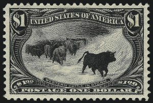 Sale 1019, Lot 647, $1.00-$2.00 1898 Trans-Mississippi Issue (Scott 292-293)